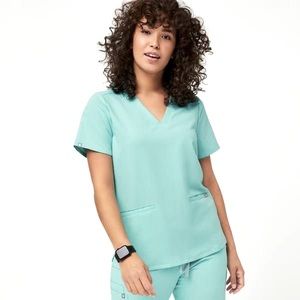 Figs Casma SCRUB top fresh aqua size XS NEW